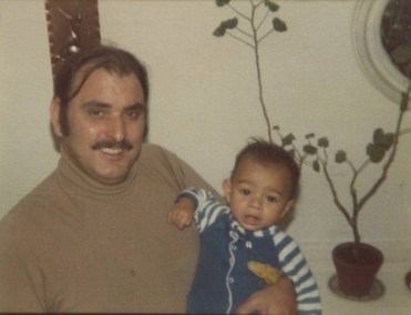 Dad in the hall of 94 with Lee Lee